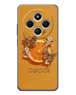Чехол для TECNO Spark 30C с картинкой «Gucci — золотые бабочки»