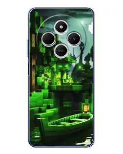 Чехол для TECNO Spark 30C с картинкой «Minecraft лесной пейзаж»