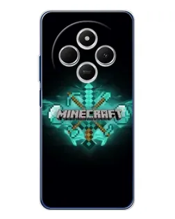 Чехол для TECNO Spark 30C с картинкой «Minecraft Diamond лого»