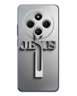 Чехол для TECNO Spark 30C с картинкой «Металлический крест Jesus» Чехол для TECNO Spark 30C с картинкой «Металлический крест Jesus»