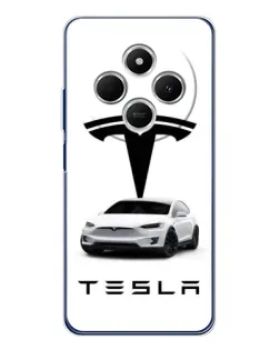 Чехол для TECNO Spark 30C с картинкой «Tesla White Style»