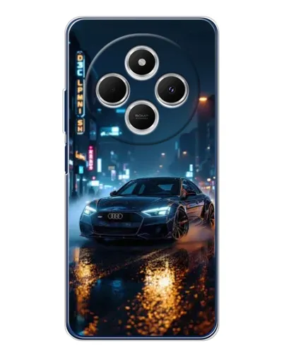 Чехол для TECNO Spark 30C с картинкой «Ночной город и Audi» Чехол для TECNO Spark 30C с картинкой «Ночной город и Audi»