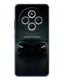 Чехол для TECNO Spark 30C с картинкой «Черный Lamborghini Aventador»