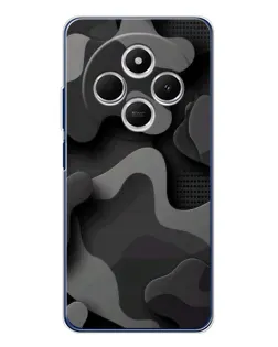 Чехол для TECNO Spark 30C с картинкой «Темный абстрактный камуфляж» Чехол для TECNO Spark 30C с картинкой «Темный абстрактный камуфляж»