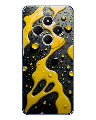 Чехол для TECNO Spark 30C с картинкой «Жидкое желтое золото»