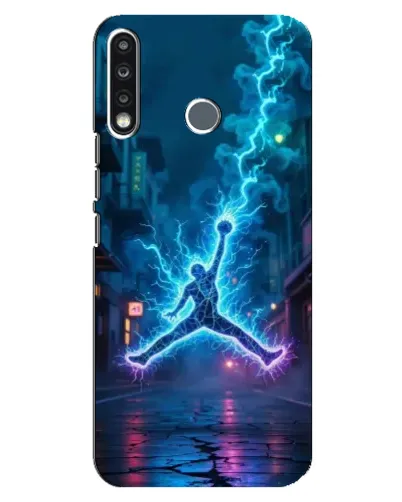 Чехол для TECNO Spark 4 с картинкой «Jordan Gold Jumpman»