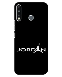 Чехол для TECNO Spark 4 с картинкой «Jordan White Logo»