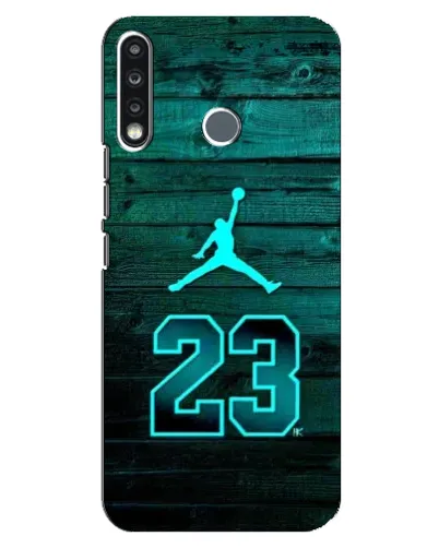 Чехол для TECNO Spark 4 с картинкой «Jordan Cyan 23»