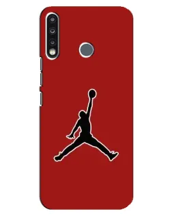 Чехол для TECNO Spark 4 с картинкой «Jordan Red Back»