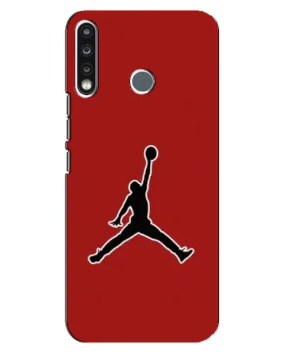 Чехол для TECNO Spark 4 с картинкой «Jordan Red Back»