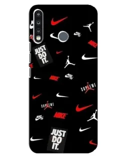 Чехол для TECNO Spark 4 с картинкой «Nike Mix Pattern»
