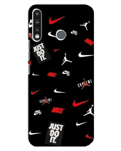 Чехол для TECNO Spark 4 с картинкой «Nike Mix Pattern»