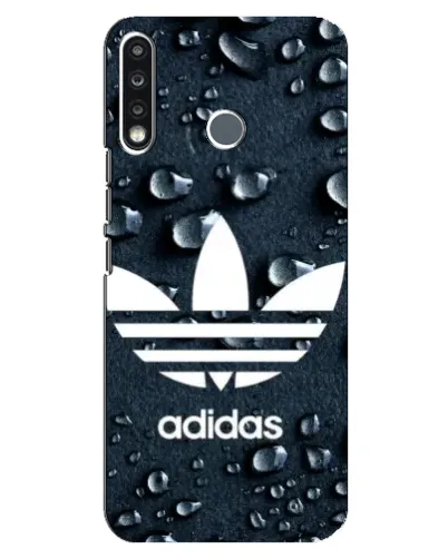 Чехол для TECNO Spark 4 с картинкой «Adidas Trefoil Blue»