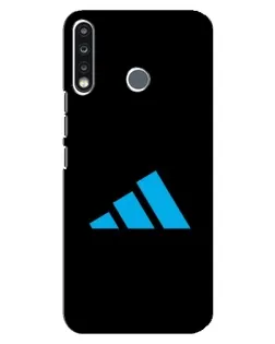 Чехол для TECNO Spark 4 с картинкой «Adidas Cyan Logo»