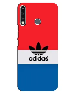 Чехол для TECNO Spark 4 с картинкой «Ретро блоки Adidas»