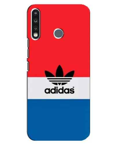 Чехол для TECNO Spark 4 с картинкой «Ретро блоки Adidas»