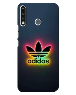 Чехол для TECNO Spark 4 с картинкой «Неоновый Adidas»