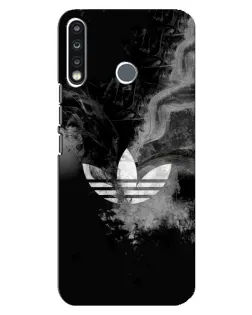 Чехол для TECNO Spark 4 с картинкой «Абстрактный дым Adidas»