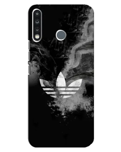 Чехол для TECNO Spark 4 с картинкой «Абстрактный дым Adidas»