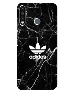 Чехол для TECNO Spark 4 с картинкой «Белый мрамор Adidas»