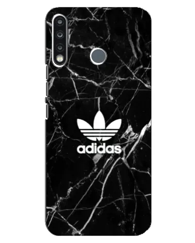Чехол для TECNO Spark 4 с картинкой «Белый мрамор Adidas»