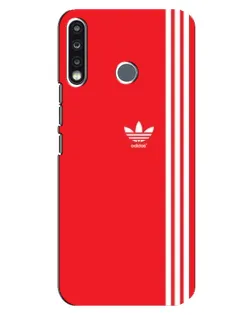 Чехол для TECNO Spark 4 с картинкой «Красный минимализм Adidas»