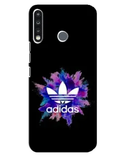 Чехол для TECNO Spark 4 с картинкой «Взрыв красок Adidas»
