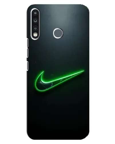Чехол для TECNO Spark 4 с картинкой «Неоновый контур Nike»