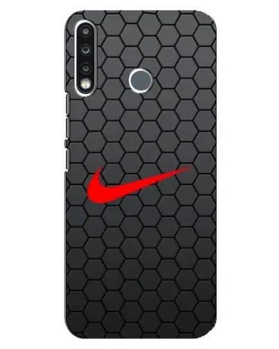 Чехол для TECNO Spark 4 с картинкой «Nike — карбоновая сетка»
