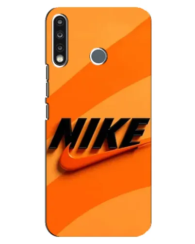 Чехол для TECNO Spark 4 с картинкой «Оранжевый драйв Nike»