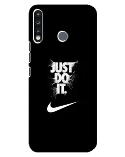 Чехол для TECNO Spark 4 с картинкой «Текстовый принт Nike»