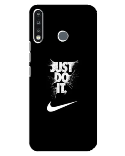 Чехол для TECNO Spark 4 с картинкой «Текстовый принт Nike»