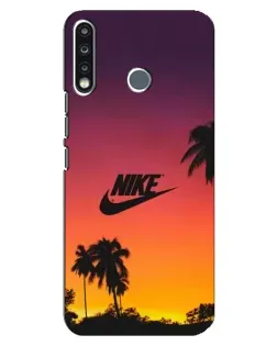 Чехол для TECNO Spark 4 с картинкой «Nike на закате солнца»