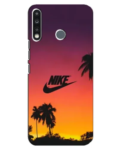 Чехол для TECNO Spark 4 с картинкой «Nike на закате солнца»