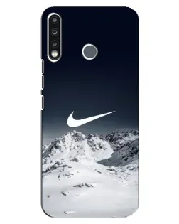 Чехол для TECNO Spark 4 с картинкой «Nike — зимние горы»