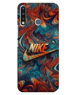 Чехол для TECNO Spark 4 с картинкой «Nike в абстракции»