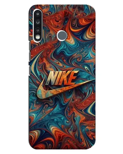 Чехол для TECNO Spark 4 с картинкой «Nike в абстракции»