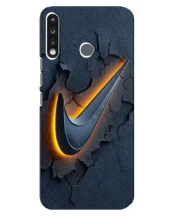 Чехол для TECNO Spark 4 с картинкой «Объемный логотип Найк»