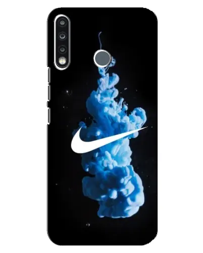 Чехол для TECNO Spark 4 с картинкой «Nike и синий дым»