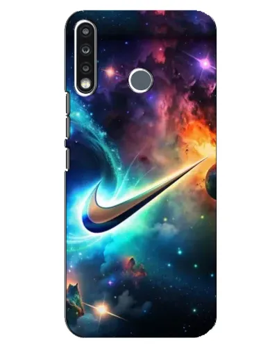 Чехол для TECNO Spark 4 с картинкой «Космический Nike Swoosh»
