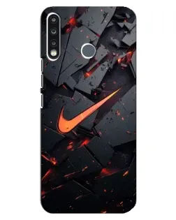 Чехол для TECNO Spark 4 с картинкой «Nike — эффект разломов»