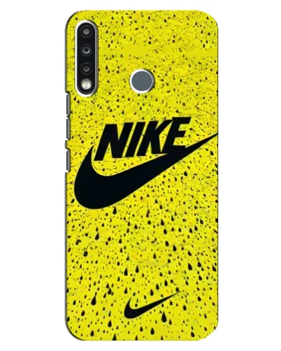 Чехол для TECNO Spark 4 с картинкой «Желтый текстурный Nike»