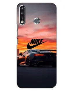 Чехол для TECNO Spark 4 с картинкой «Nike и суперкар»