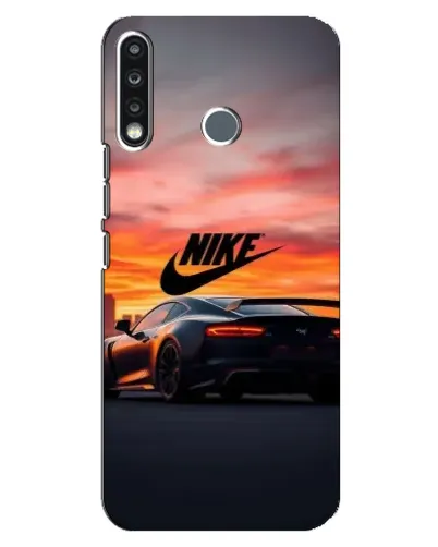 Чехол для TECNO Spark 4 с картинкой «Nike и суперкар»