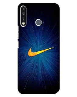 Чехол для TECNO Spark 4 с картинкой «Синий пульс Nike» Чехол для TECNO Spark 4 с картинкой «Синий пульс Nike»