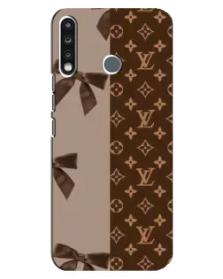 Чехол для TECNO Spark 4 с картинкой «Louis Vuitton — банты»