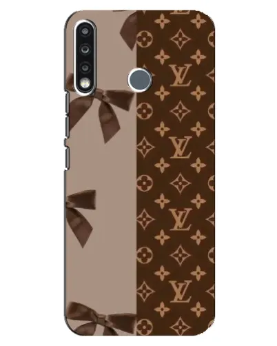 Чехол для TECNO Spark 4 с картинкой «Louis Vuitton — банты»