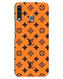 Чехол для TECNO Spark 4 с картинкой «Оранжевый стиль LV»