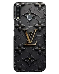 Чехол для TECNO Spark 4 с картинкой «Кожаная текстура LV»