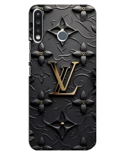 Чехол для TECNO Spark 4 с картинкой «Кожаная текстура LV»